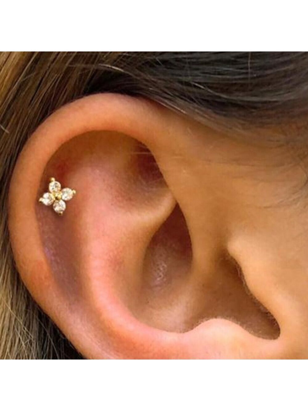 Clover Studs. These earrings are the perfect gift for yourself or your love one - Picture 6 of 6